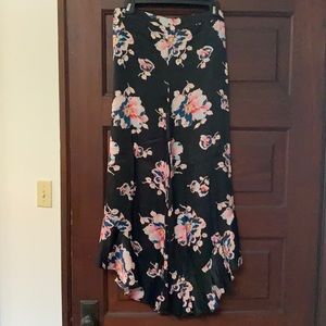Anthropologie Floral Wide Leg Pants